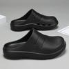 Closed Toe Rubber Slippers Couples Chef Shoes Garden Clogs Beach Thick Soles Kitchen Restaurant Working Arch Supporting