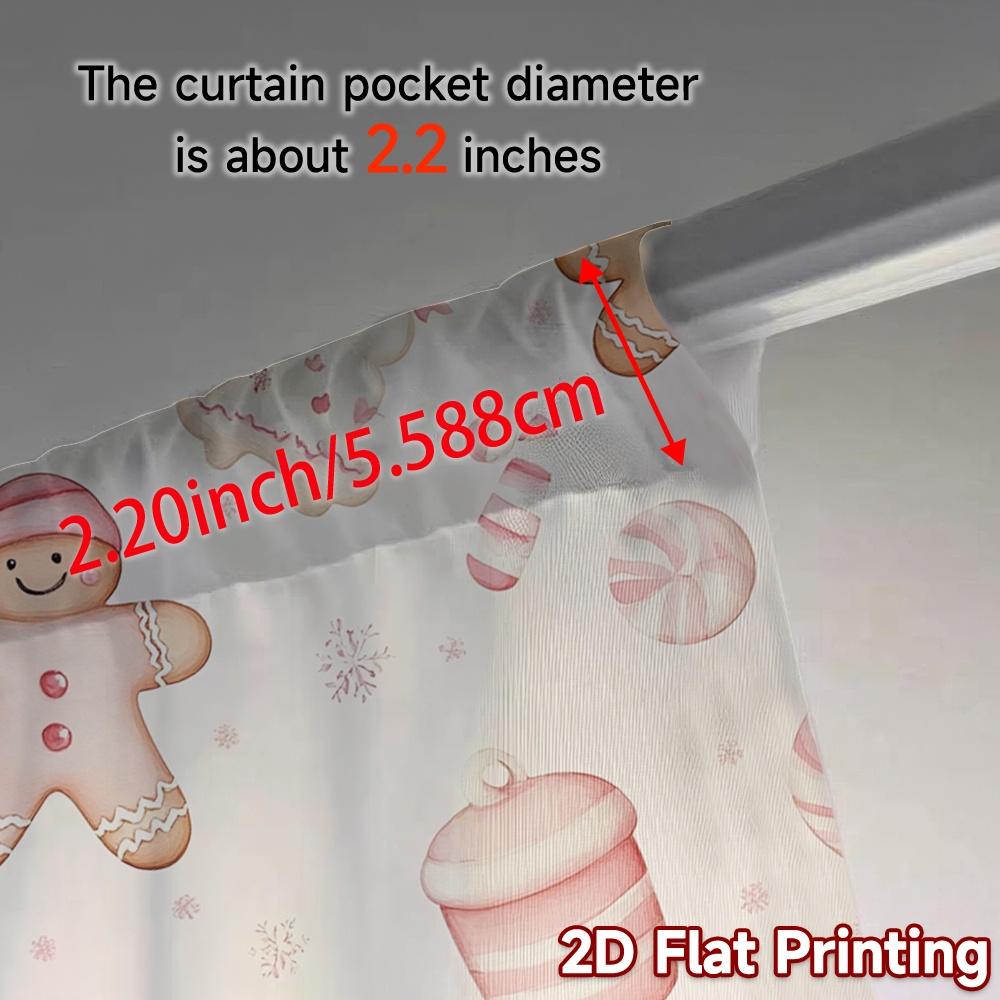 2pcs  Curtains Cute Christmas_a (2) Chic Chic Curtains Polyester Easy Install Curtains Holiday Use for Bedroom Office Kitchen