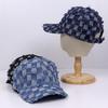 New Denim Plaid Cap Spring and Summer Outdoor Sunshade Sunscreen Hat Men's and Women's Old Rough Edge Personalized Hat