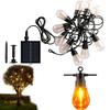 Solar String Lights For Outside Waterproof Holiday Tree Decoration String Lights 8 Modes Vintage-Style Outside Lighting Home