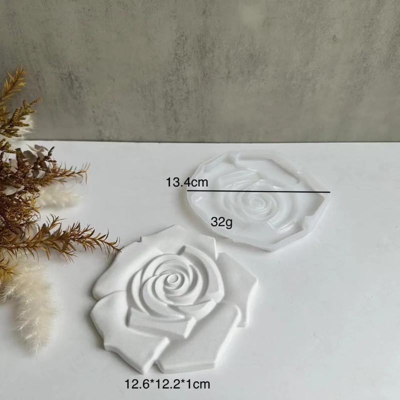 Irregular Tray Silicone Mold Flower Shape Plaster Epoxy Resin Concrete Jewelry Storage Plate Casting Molds Home Decor Supplies