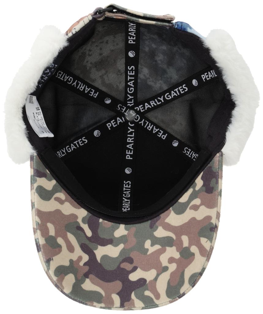 [PEARLY GATES] Unisex Cap with Earmuffs Multi Camo Pattern CAP UNISEX  053-3287107 181Multicolor FR