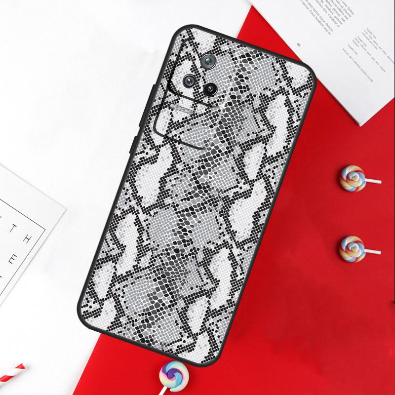 Snake Texture Cover For Xiaomi 14 Ultra 15 13 11T 12T 13T 14T Pro POCO X7 Pro X3 X5 X6 M6 F5 F6 Pro Case