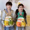 Cute Cartoon Kids Letter Embroidered School Backpack With Breathable Nylon