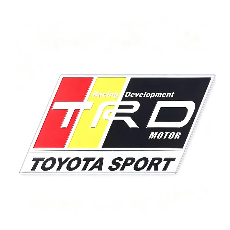 Car Aluminum Emblem Badge Supercharged Styling Decal Sticker For Toyota Hilux Aygo Yaris Ractis Corolla Camry CHR Auris Tacoma