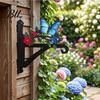 Sky Garden Wall Combination Metal Plant Hanger Hook Heavy Duty Hanging Basket Bracket Decorative Parrot Imitation Rust Orange Cat Flower Butterfly for