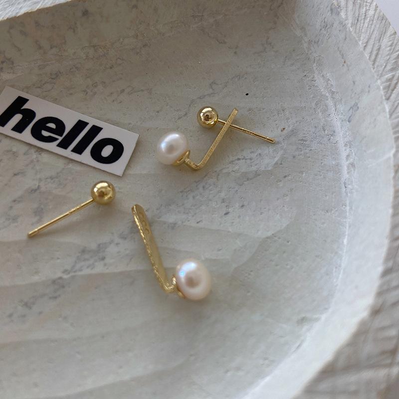 Barockperlen Ohrhänger Leichter Luxus Design Damen-Temperament Älteres Gefühl Mode Vielseitiger Ohrschmuck