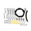 Sun Shade Sail Hardware Kit 304 Stainless Steel Sunshades Canopy Installation Kit Awning Attachment Set Black Plastic Coated Steel Wire Rope