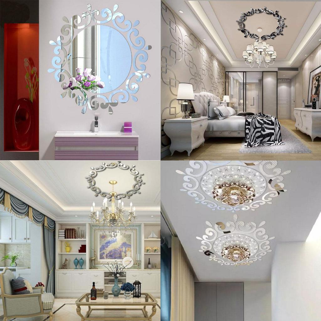 Premium Acrylic 3d Diy Mirror Wall Stickers With Timeless Design For Modern Homes