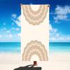 Retro 70s Abstract Zigzag Stripes Microfiber Beach Towel Vintage Orange Brown Bath Blanket Geometric Pool Towels Travel