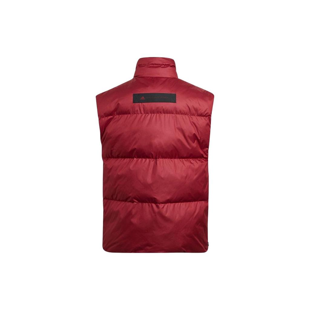 Adidas Solid Color Logo Print Stand Collar Sports Vest Women Vests Red HG6896