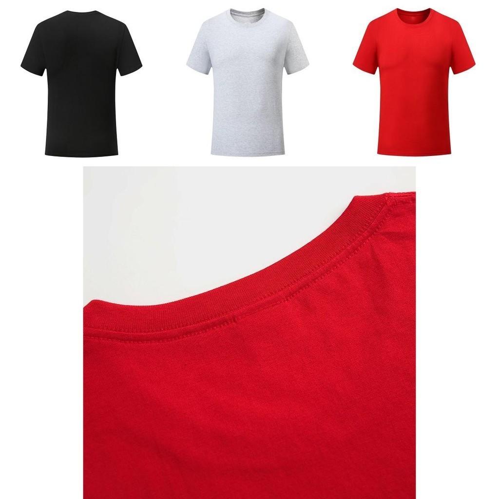 Men Women Plain T Shirts Cotton Comfortable Short Sleeves Crew Neck Top Tee