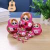 10 Floors Wooden Matryoshka Doll Safe Smooth Strawberry Flower Girl Matryoshka Doll Ornament Handmade Painted for Children Gifts