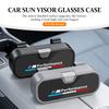 BROB8 Universal Car Sun Visor Glasses Holder Auto Sunglasses Storage Box For BMW M3 M5 M6 Performance X1 X2 X3 X4 X5 M F01 Alpina F20