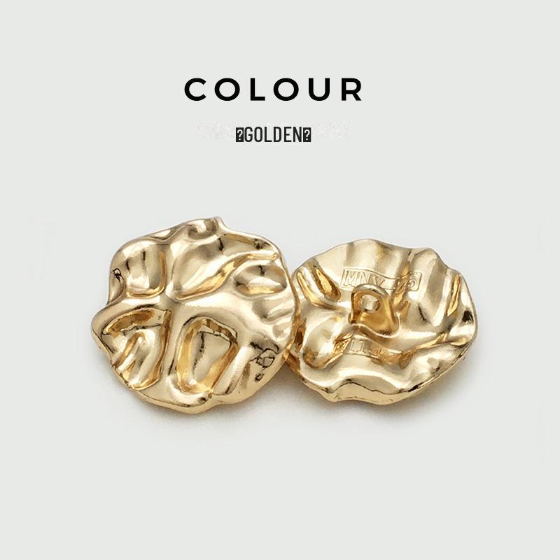 Wszechstronne Złote Wklęsło-Wypukłe Guziki do Płaszczy dla Męskich i Damskich Kurtek i Koszul