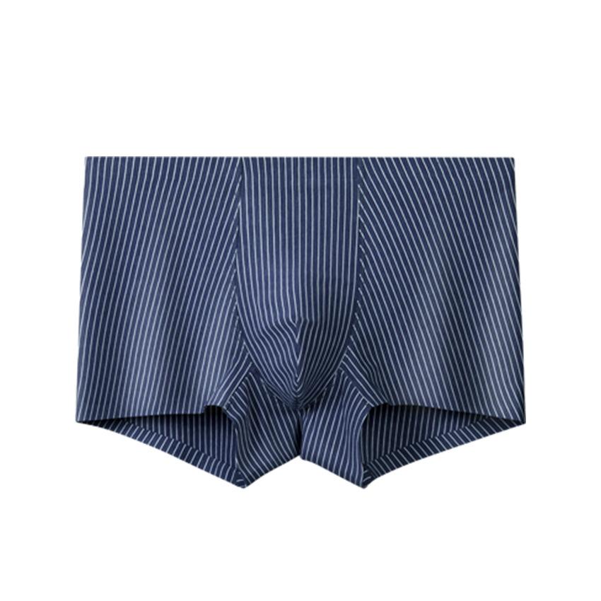 Striped Cotton Men s Underwear with Seamless Waist and Breathable Flat Angle Underwear L сапфировый
