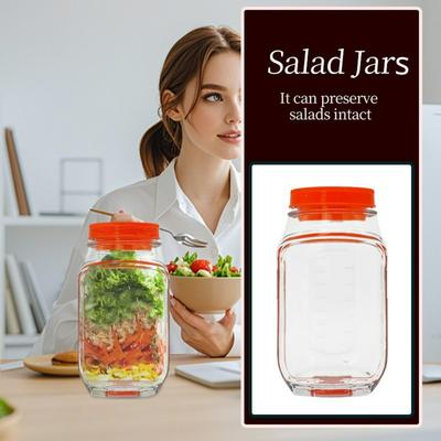 Le Salad Pod Original Récipient Portable pour Salade de Fruits pour Petit Déjeuner avec un couvercle à ouverture latérale Boîte à Lunch Étanche Garder Frais