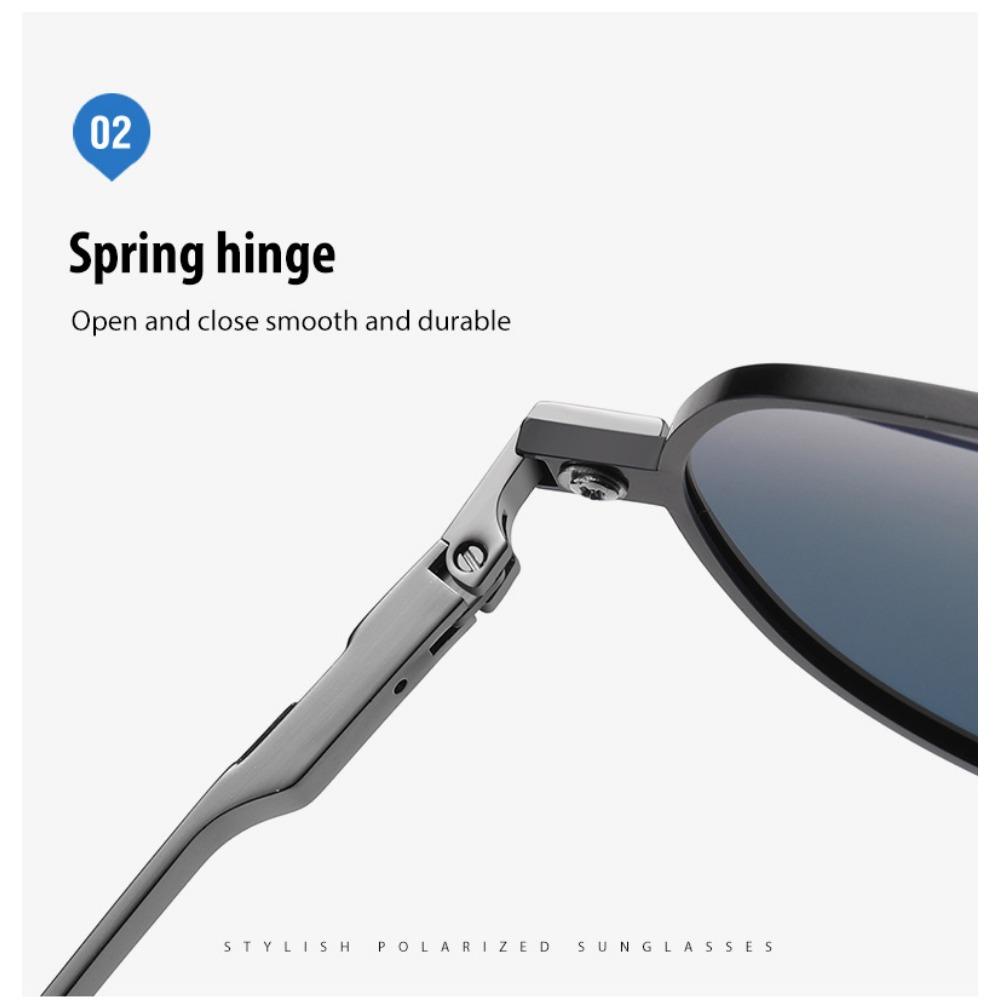 aoron Driver Driving Sunglasses Men's Metal Polarized Sunglasses Driving Color-changing Glasses