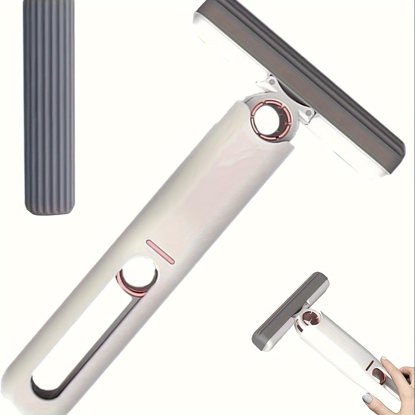 

Миниатюрная настольная портативная швабра - легкое самоотжимание, без помощи рук, чистящее средство с многоразовыми хлопковыми головками и 1 эргономичной ручкой для отжима стекол автомобиля 10.39X2.72X2.32 inch