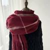 Scarf Women's Winter New Plaid Printing Tassel Imitation Cashmere Scarf Fashion Warm Shawl Scarf