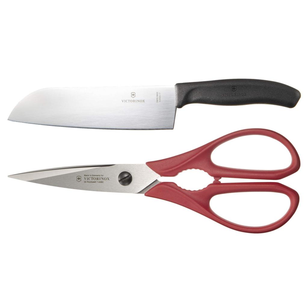 VICTORINOX Gavesett Kniv Kjøkkensaks Multi 17cm Swiss Classic Petty Knife + 6.9003.2G-X1