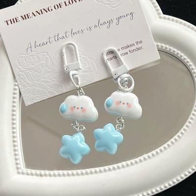 Simpatico Portachiavi Pendente Nuvola Senza Parole - Regalo Espressione Divertente e Dolce per Ragazze