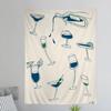 Bunte Linien Abstrakte FOOD und DRINK Tabelle Wandteppich Heimdekoration böhmische Dekoration Divination Wandbehang Heimdekor