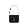Logo Plaque Quilted Shoulder Bag Black Women Shoulder_bags 739139-AABR9-1000