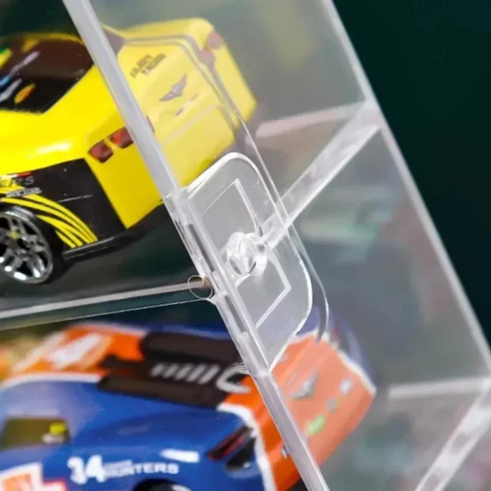 Acrylic Car Display Box 1:64 For Hot Wheels Car Model Toy 8 Grid Cabinet Rack Dustproof Stackable Car Storage Boxes Transparent