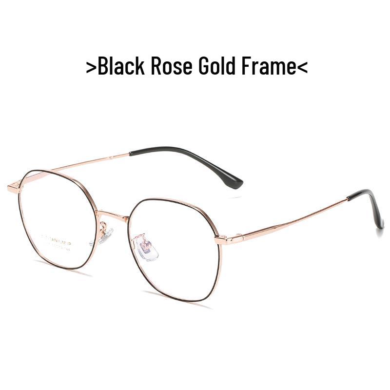 2021 Unisex Retro Japanese Style Black Titanium Polygonal Glasses 2316