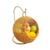 Hand Woven Basket Fruit Hanging Kitchen Counter Organizing Creative Holder