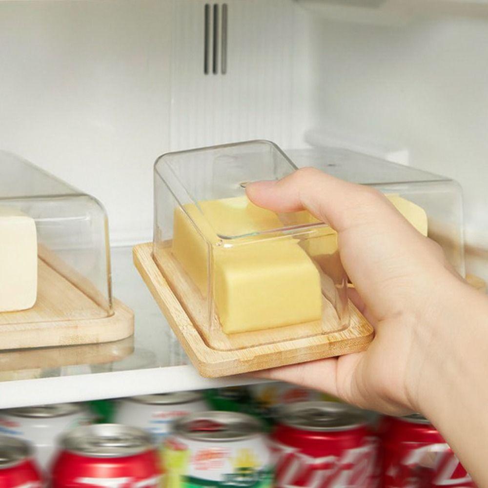 Bamboo Countertop Butter Dish Nordic Style Desset Box Kitchen Storage Box Butter Storage Box  Party