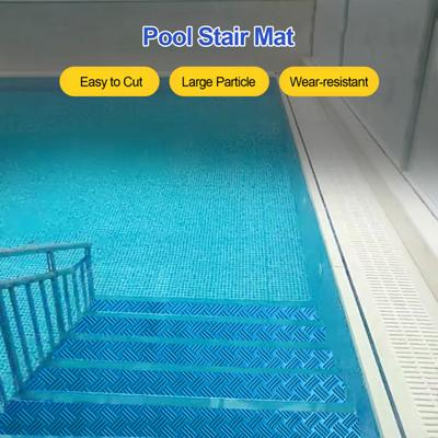 Pool Stair Mat Easy To Cut Large Particle PVC Swimming Pool Step Mat with Non-Slip Texture for Outdoor