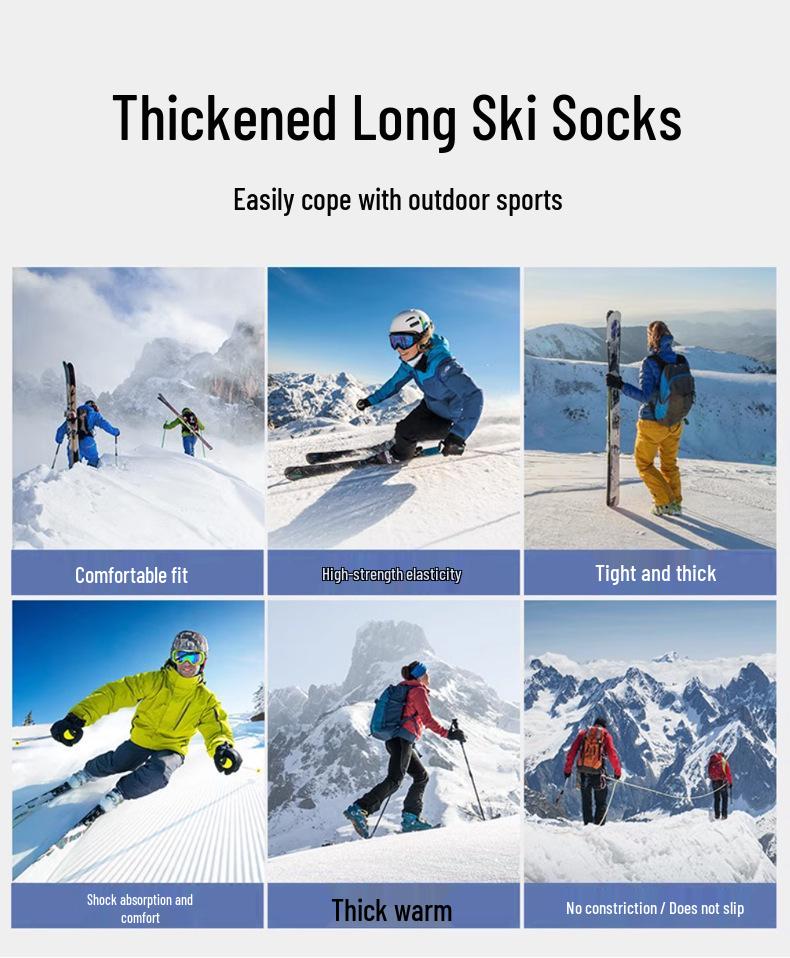 Men's & Women's Winter Warm Ski, Cycling, Mountaineering, Running, Hiking Compression Wool Socks