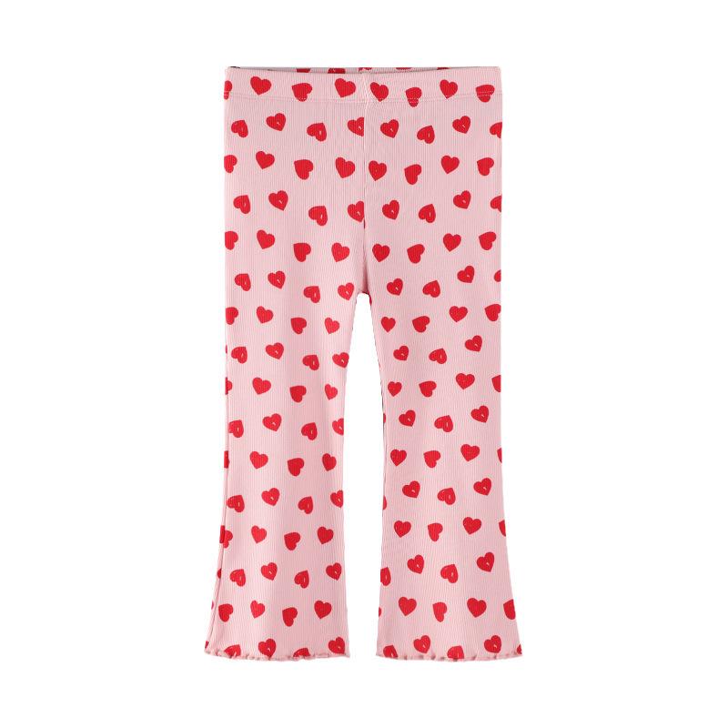 2026 Autumn Girls' Flared Pants & Matching Leggings Set - European and American Style