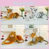 Plush Tiger Stuffed Animal Realistic Soft Toy Pp Cotton Filling Hug Pillow
