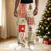 Men's Street Casual Loose Fit Comfortable Athletic Pants with Christmas Print