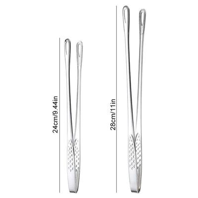 Accessoires Outils de Cuisine Barbecue Antidérapant Cuisine Maison 304 Ustensile de Cuisson Acier Inoxydable Long Gadget Pinces Acier Poignée Alimentation Article de Table