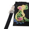 Versace Floral Collection Leather Clutch Bag Large Unisex Clutch Bag Black DP85102-DVSIG-D41MP