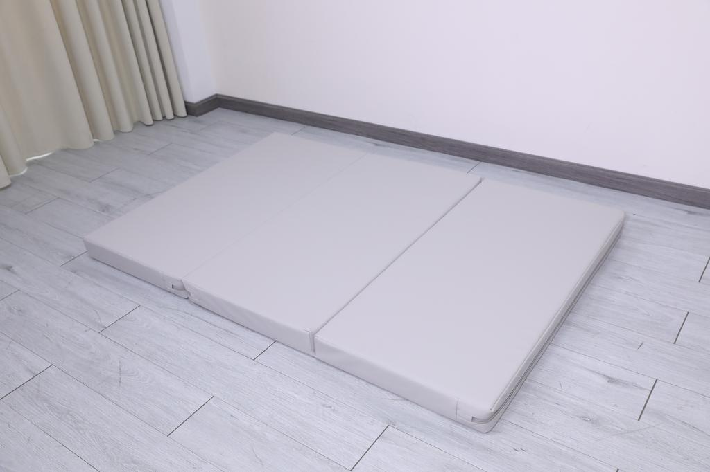 Gymnastic Mattress Satellite Pu 150X100X8 Cm - Three-Piece Grey