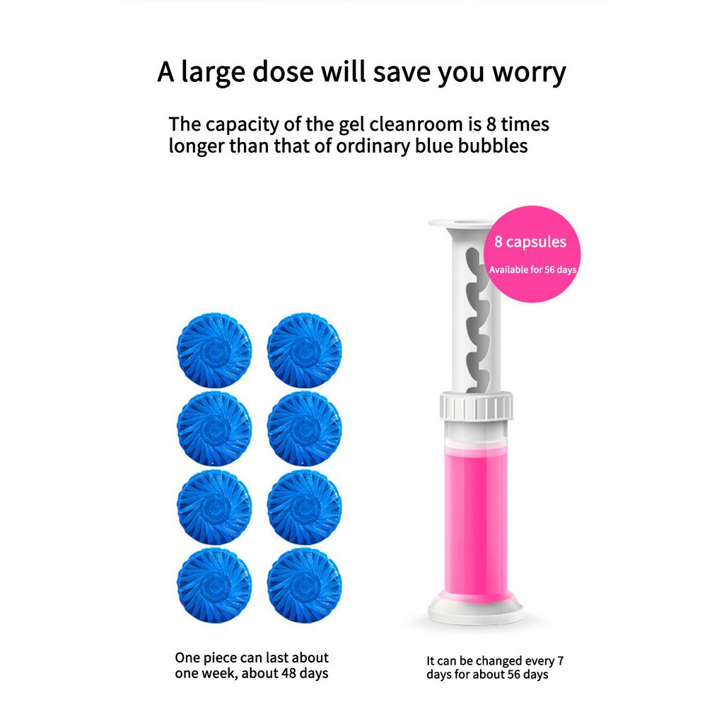 Toilet Gel Cleaner Deodorizer Long Lasting Fragrance Gel Applicator for Bathroom Cleaning and Freshening Purpose 1 Pack