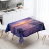Nature Scenery Tablecloth Beach  Printed  Party Restaurant Table Decoration Stain Resistant & Waterproof