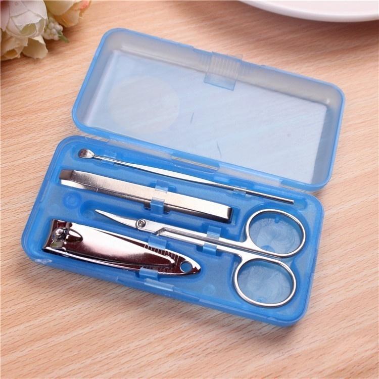 Mini Nail Art Manicure Set Nail Care Tools with Nail Cutter Scissor Tweezers Color