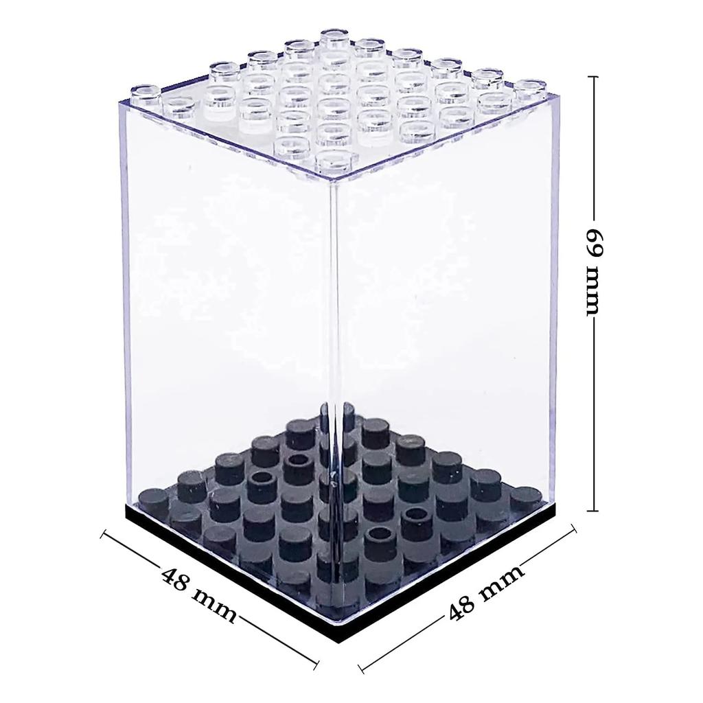 Building Block Display Box Suitable for Lego Minifigures Clear Desktop Dust Box Stackable Storage Square Small Particles Case