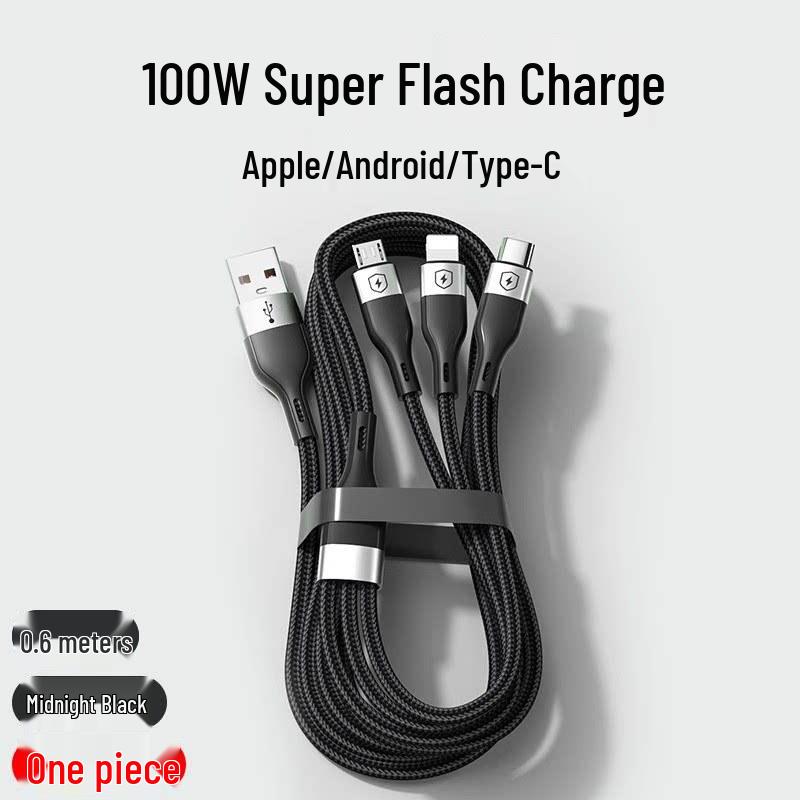 Fast Charging 3-in-1 Universal Multi-Head Phone Charger Cable