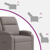 Massage Recliner Taupe Fabric