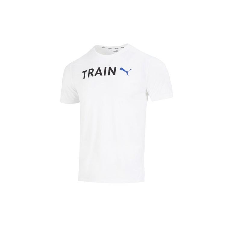 PUMA Graphic Train T-Shirt  White  Men s 523722-02 L