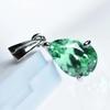Natural Green Sapphire Certified 24 Ct Solid Silver Pear Cut Pendant Gemstone