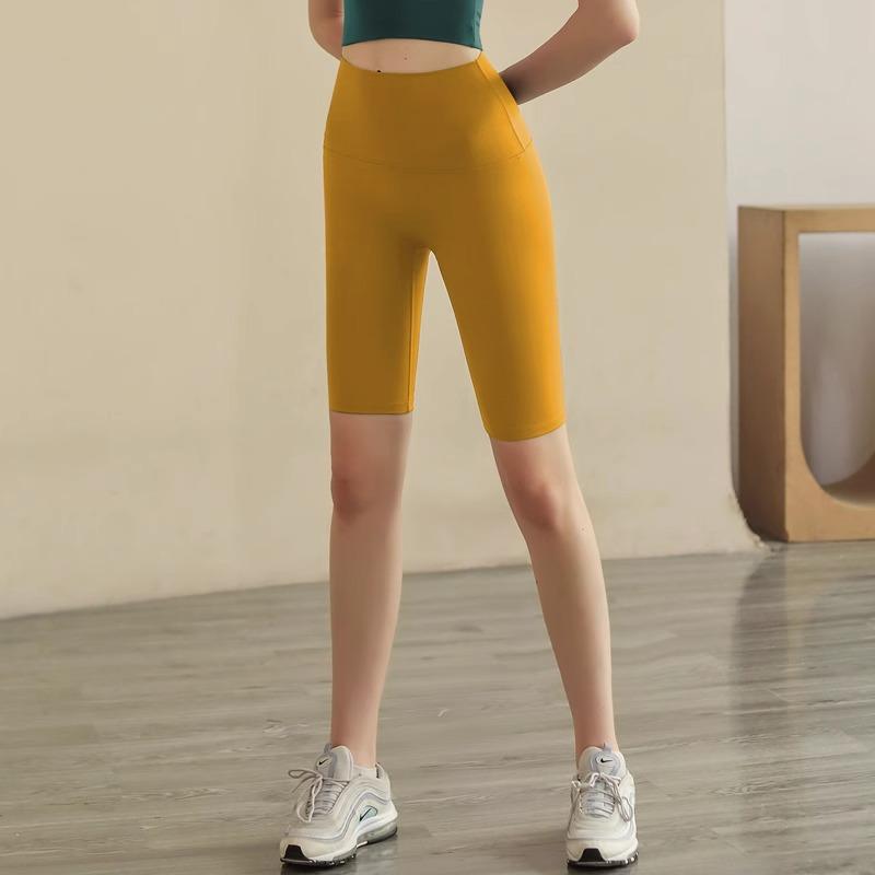 Quick Dry T Line Free High Waist Yoga Shorts Nude Feel Tight Butt Lifting Peach Workout Running Sports Biker Shorts