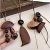 Retro Round Simple Fashion Pendant Necklace New Chinese Niche Versatile Sweater Chain High-end Temperament Necklace Women